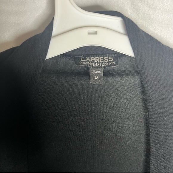 Express Cardigan Black Waterfall Lightweight Asymmetrical Women’s Size M - Picture 6 of 7